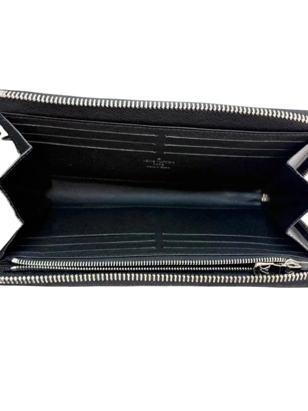 Louis Vuitton Zippy Dragonne Damier Graphite Wallet Canvas Black